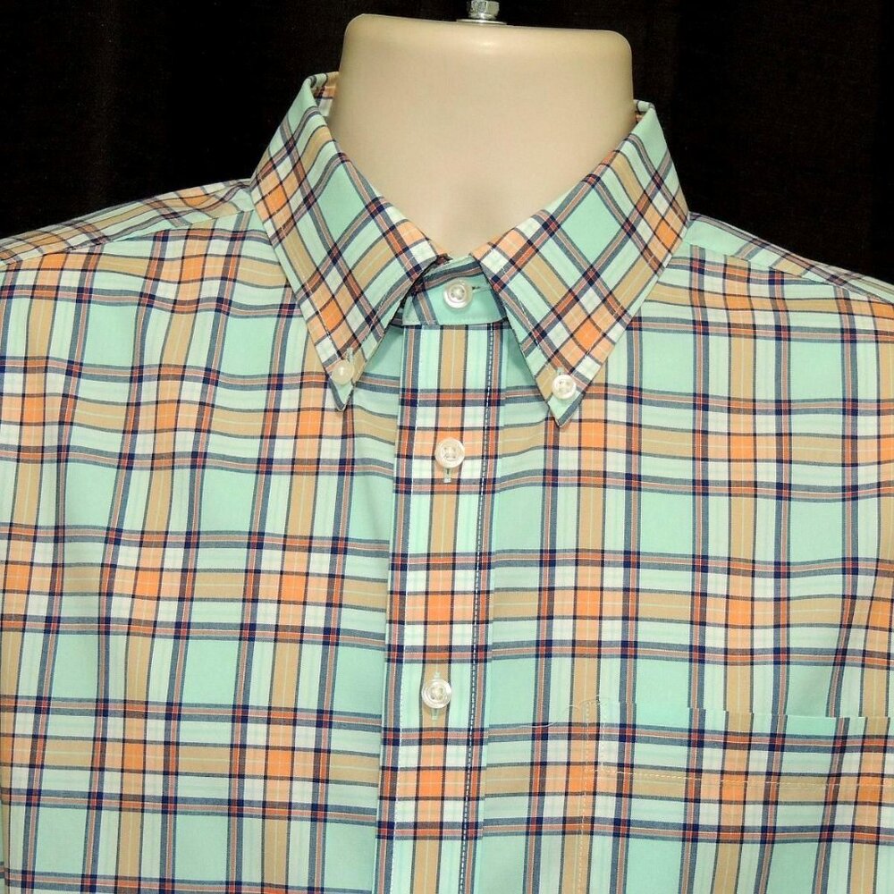 Jos A Bank Travelers Collection Cotton Long Sleeve Men's Shirt Sz M Excellent